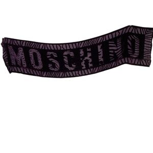 Moschino Larioseta como burgundy burnout silk blend velvet scarf